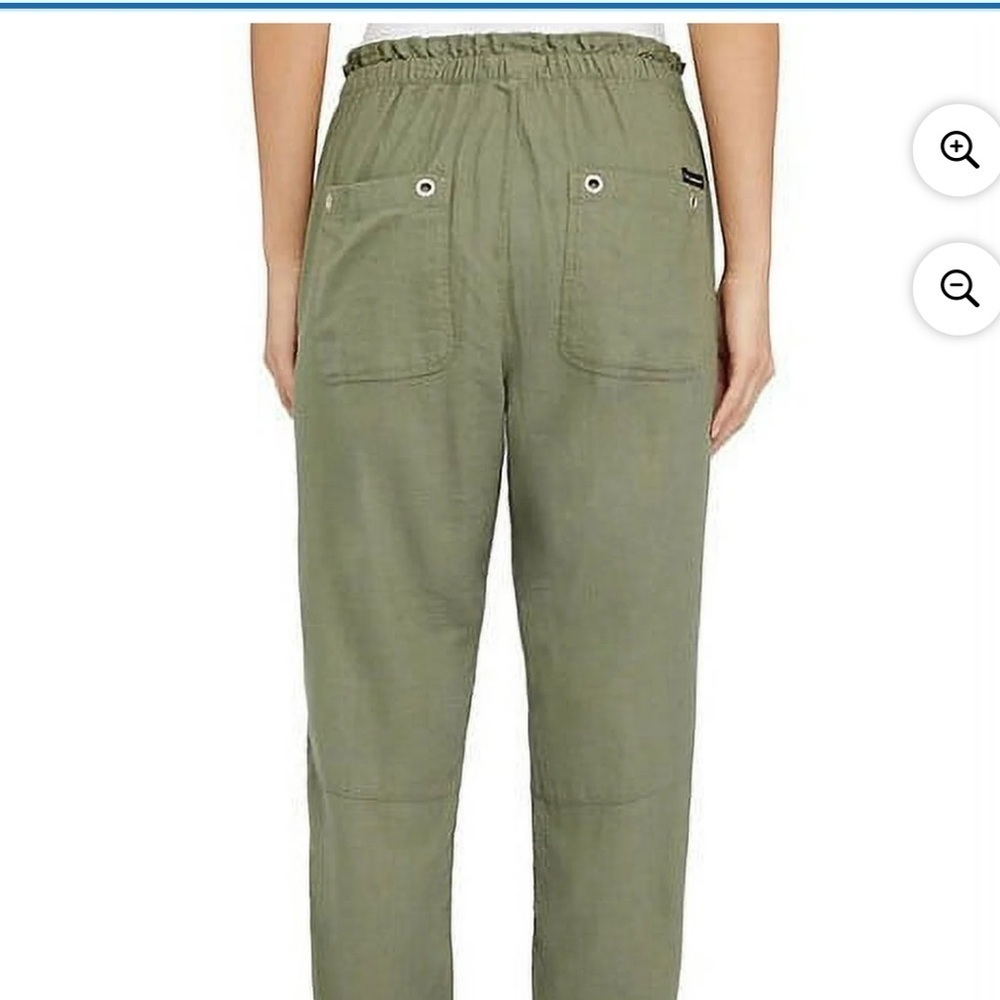 Sanctuary Social Standard Green Linen Casual Jogger Pants Women’s Medium - Picture 3 of 12